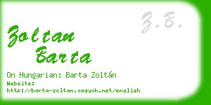 zoltan barta business card