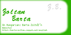 zoltan barta business card